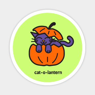 Cat o Lantern Magnet